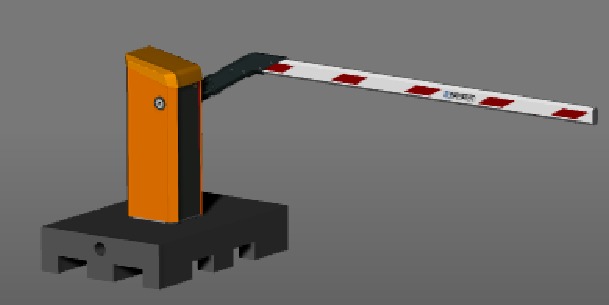 Mobiles Schrankenfundament (3D-Ansicht)