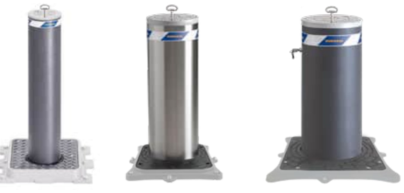 Halbautomatische Poller Security Line mit Gasdruckfeder