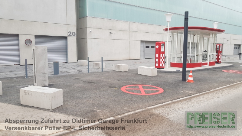 Automatikpoller für Oldtimer Parkgarage in Frankfurt - Preiser Technik