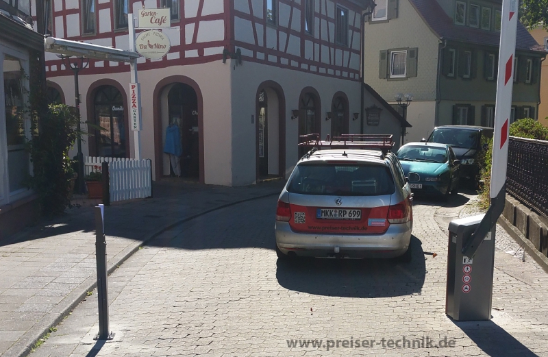 Magnetic Access Pro Schrankenanlage für Marktplatz in Erbach - Preiser Technik