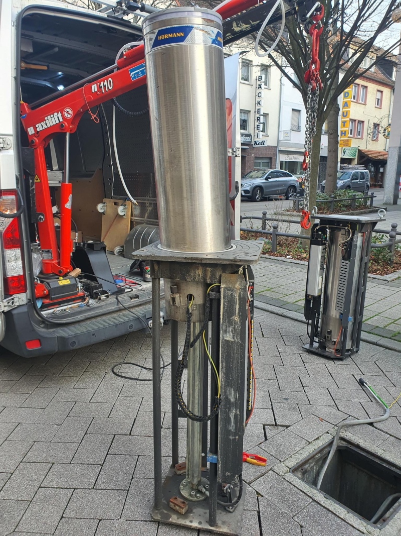 Service - Express Austausch - Versenkpoller Stadt Hanau - Preiser Technik