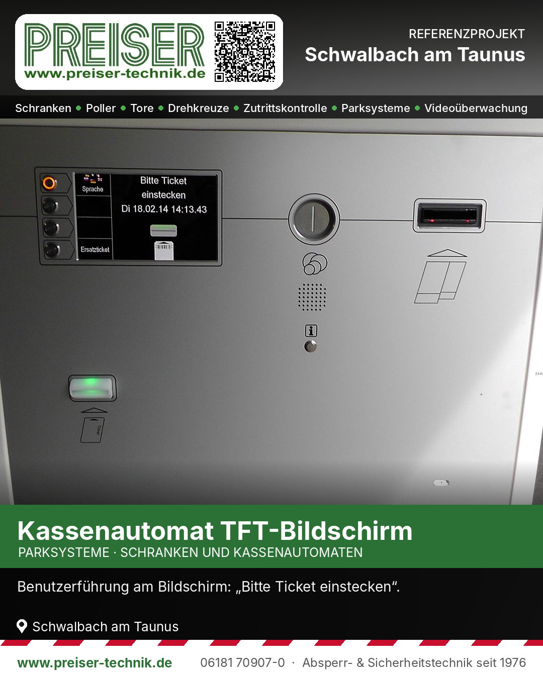 Display des Barcode-Kassenautomaten